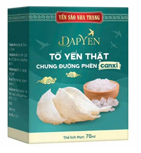 Tổ yến thật chưng đường phèn Canxi (Hộp 1 lọ 70ml) - Yến Sào Nha Trang/Đông Á