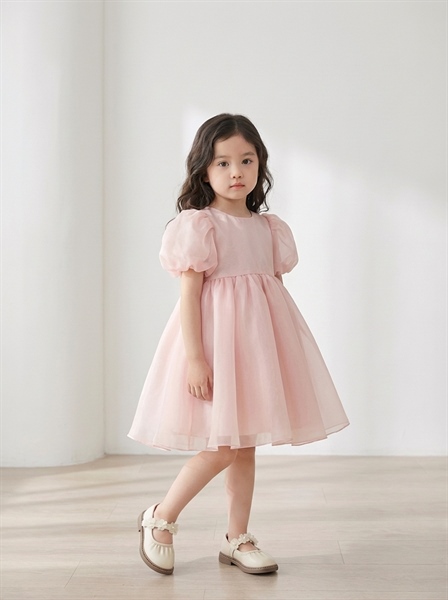 Váy công chúa tay phồng Irene - Hồng