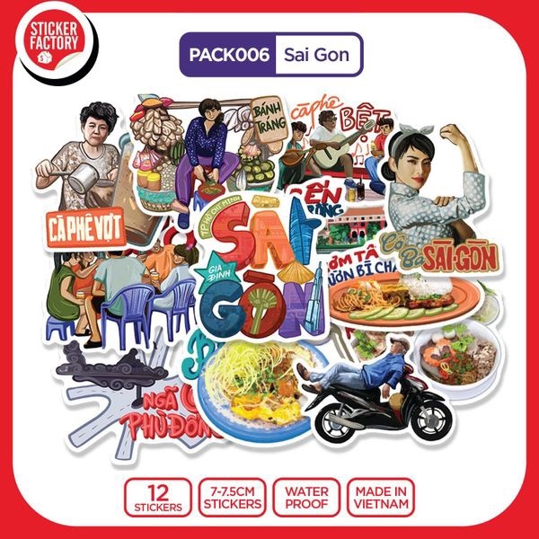 Sticker: 12-pack Sai Gon