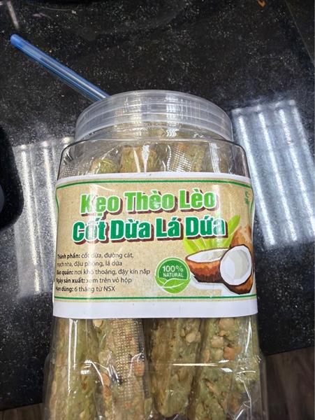 Kẹo Thèo Lèo Cốt Dừa Lá Dứa