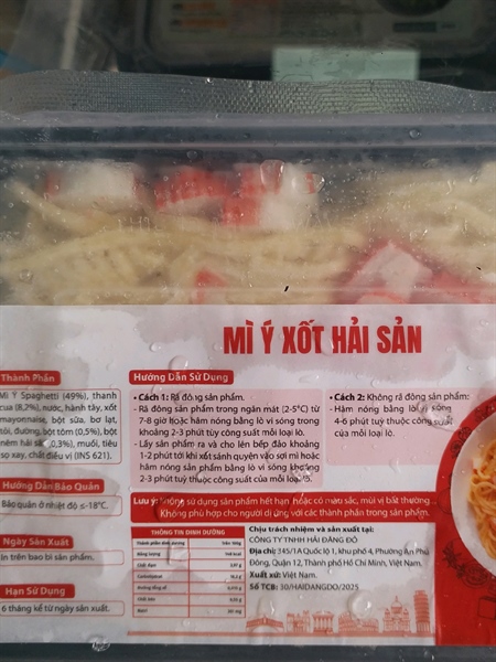 Mì Ý Sốt Hải Sản