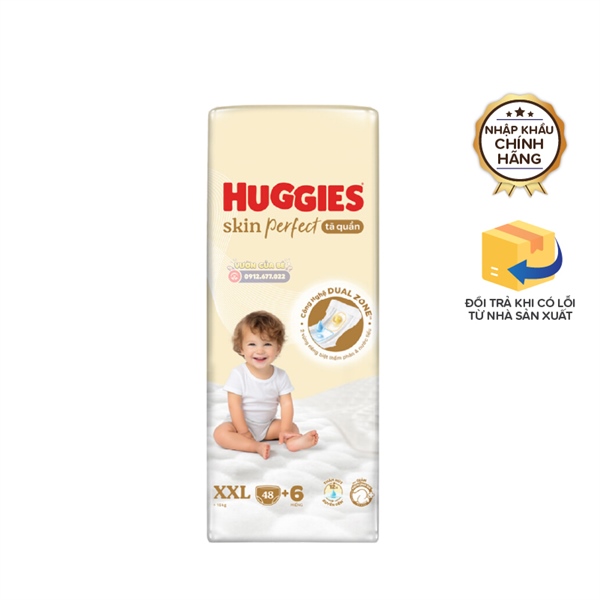 Bỉm Huggies Việt Nam size 06 XXL quần 48+6 miếng (>15kg)