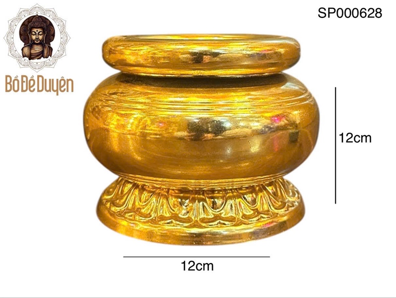 Bát hương đồng đl 12cm 8ct 2000