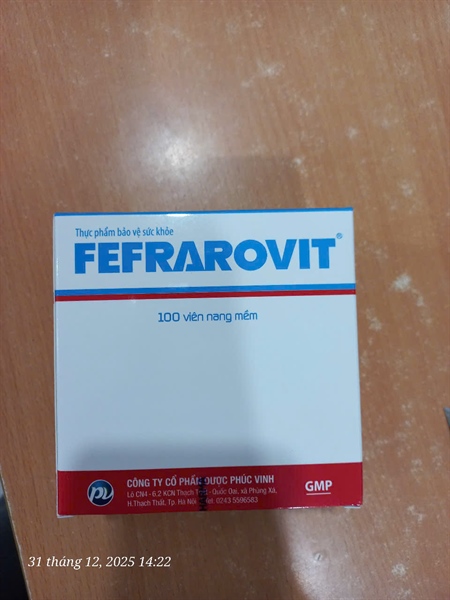 Fefratovit (Hộp 10 vỉ x 10 viên) - Phúc Vinh