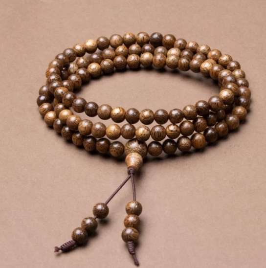 Chuỗi trầm Haga mộc bóng 8ly(tốc vườn) - CTM108-8P