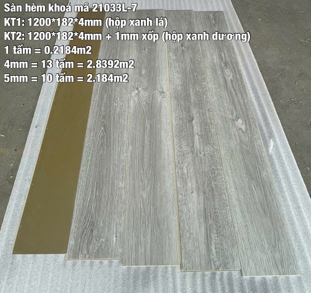 SÀN NHỰA HÈM KHÓA 4MM + 1MM IXPE (1200x182x5MM) - H21033L-7