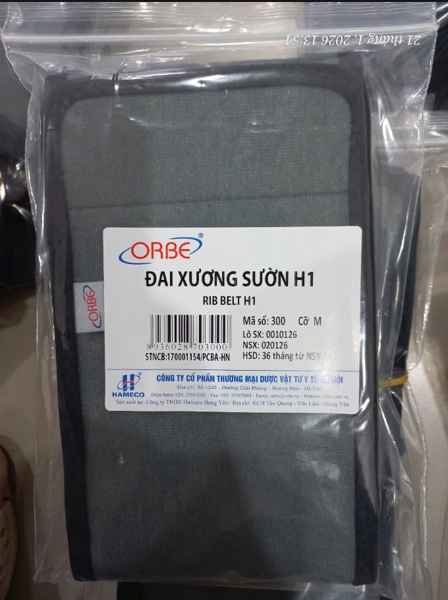 Đai xương sườn H1 cỡ M - TM Dược VTYT Hà Nội