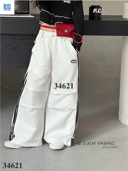34621- Quần TH trắng CB khóa kéo