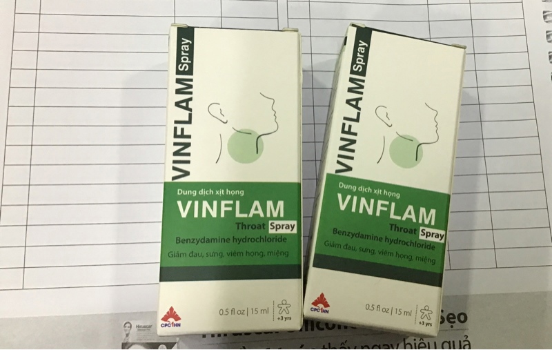 VinflamXịt họng - 15ml