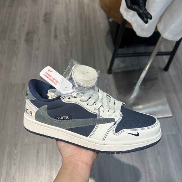 Nike Air Jordan 1 Low Travis Scott x Dior | Xanh Than