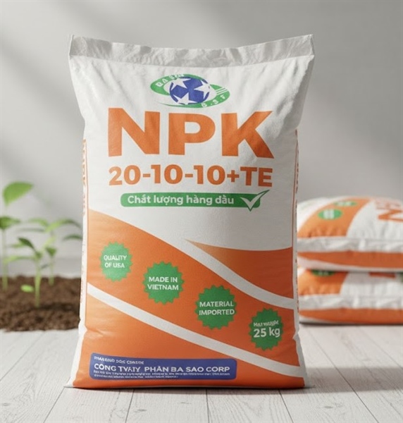NPK 20.10.10 BA SAO (Bao 25kg)