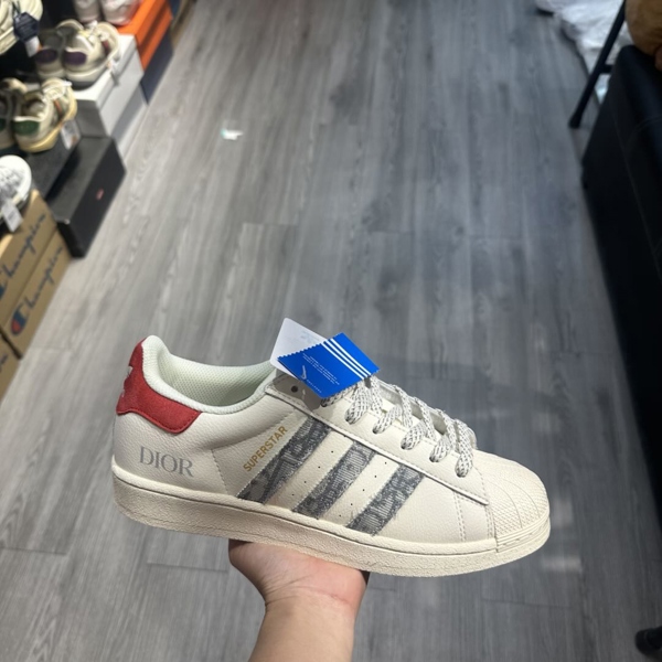Adidas Superstar | Sò Xám Đỏ | Dior