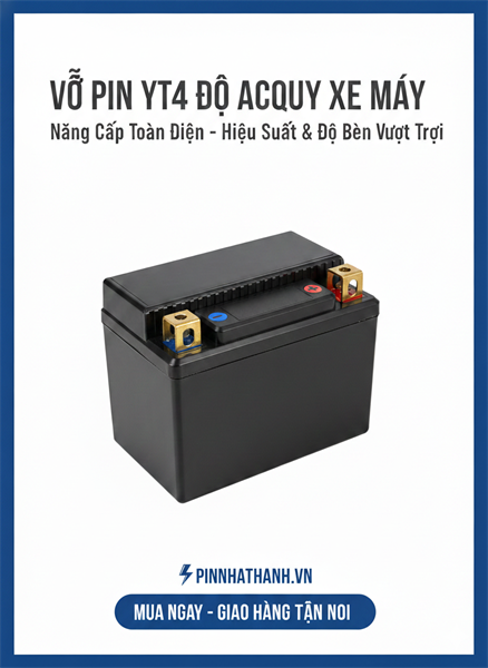Vỏ Pin Bình Đề Xe Máy YT4 – Bảo Vệ Pin, Bền Bỉ và An Toàn