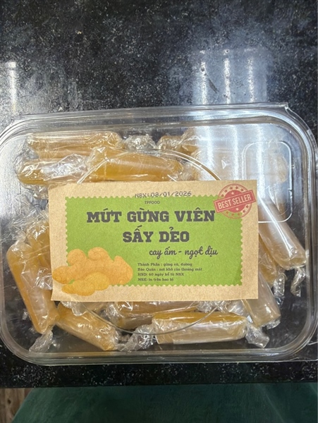 Mứt Gừng Viên Sấy Dẻo