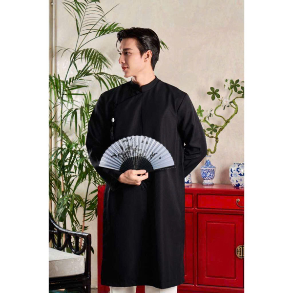 Áo dài nam màu đen
