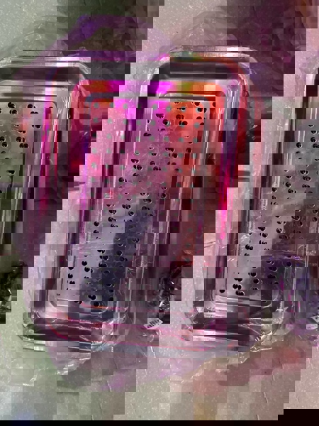 Khay trà inox 2 lớp 27x36