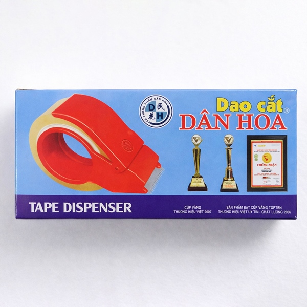 Dao cắt băng keo Dân Hoa màu cam 5cm