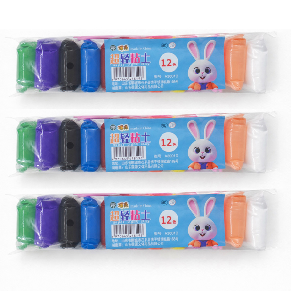 Bộ Đất Nặn Siêu Nhẹ 12 Màu A3001D