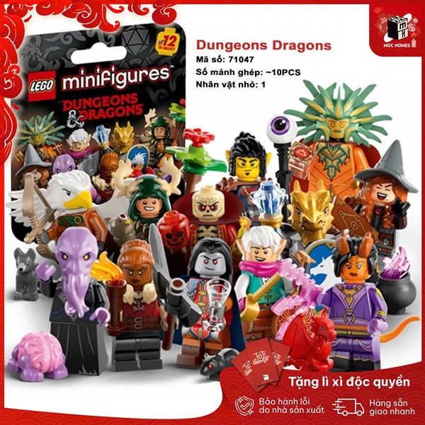 [CHÍNH HÃNG] Đồ chơi lắp ráp hộp ngẫu nhiên nhân vật Minifigures Seri 27 Dungeons & Dragons 71047 Tháo Lắp Xếp Hình