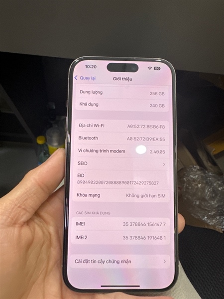 Iphone 15 Pro 256gb 98,5% LL Titan pin 91