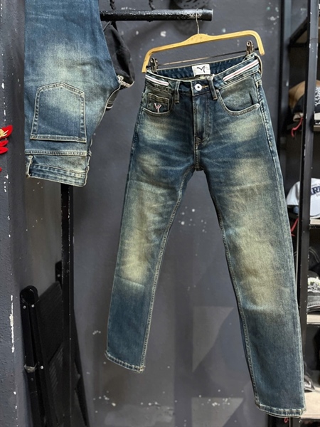 Jean Dài QCSC- JK0412 Xanh was dơ trơn