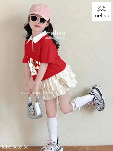 Set c váykaki MLS6869 Áo polo đỏ