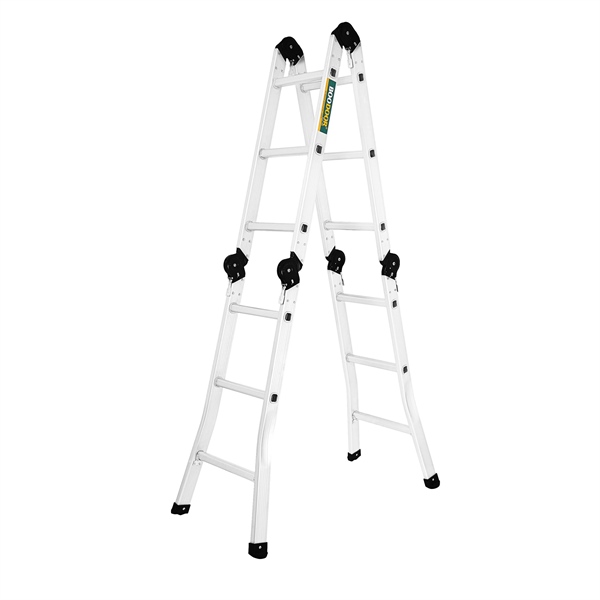 Thang nhôm gấp 4 đoạn độc quyền siêu dày BOODOOR 2m0 - GK20 - Công nghệ khóa độc quyền siêu bền bỉ, tải trọng 300kg, nhôm dày 1,6mm