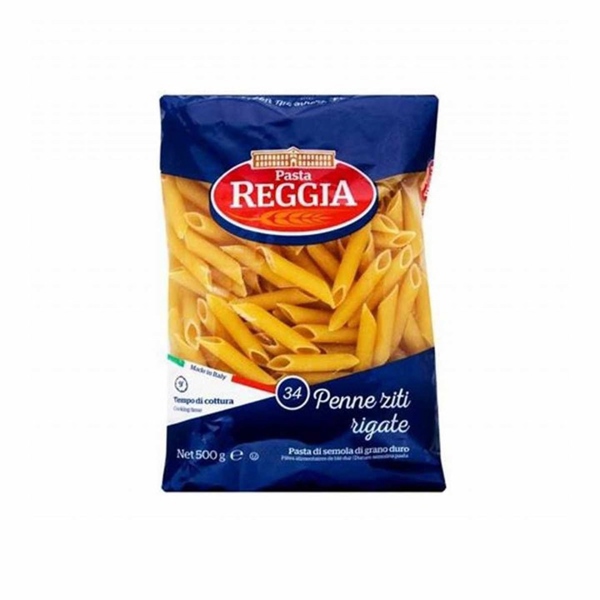 Nui Ý ống Penne Ziti Rigate No.34 Pasta Reggia 500g