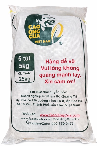 Gạo Ông Cua ST25 (25kg=5túi 5kg)-có tem mã QR code-quét icheck chống hàng giả