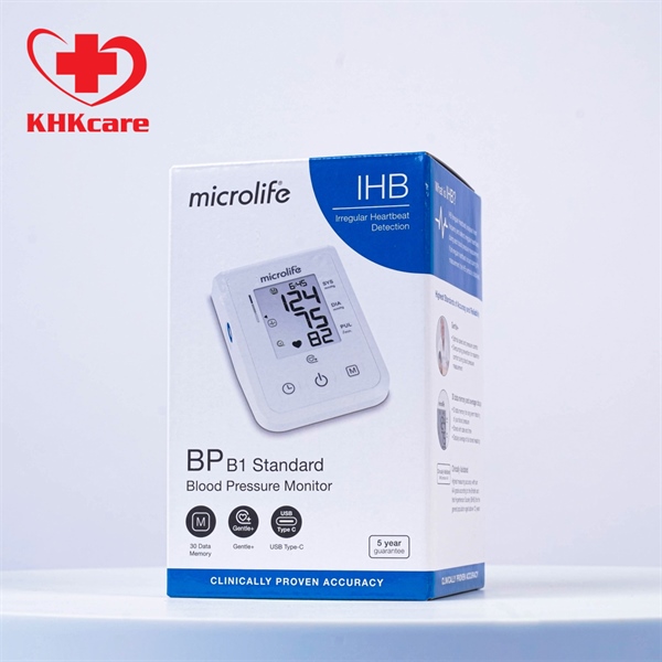 Máy Đo Huyết Áp Điện Tử Bắp Tay B1 Standard Công Nghệ IHB Phát Hiện Nhịp Tim Không Đều