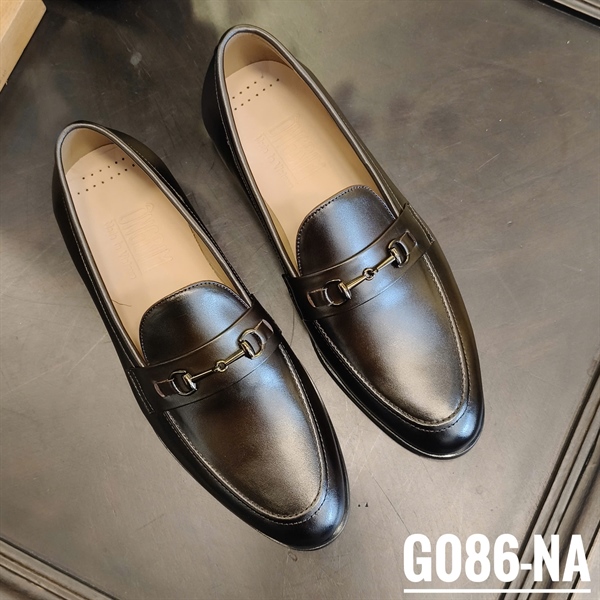 Gìay Loafer Đế Phíp Gót Da Có Khóa