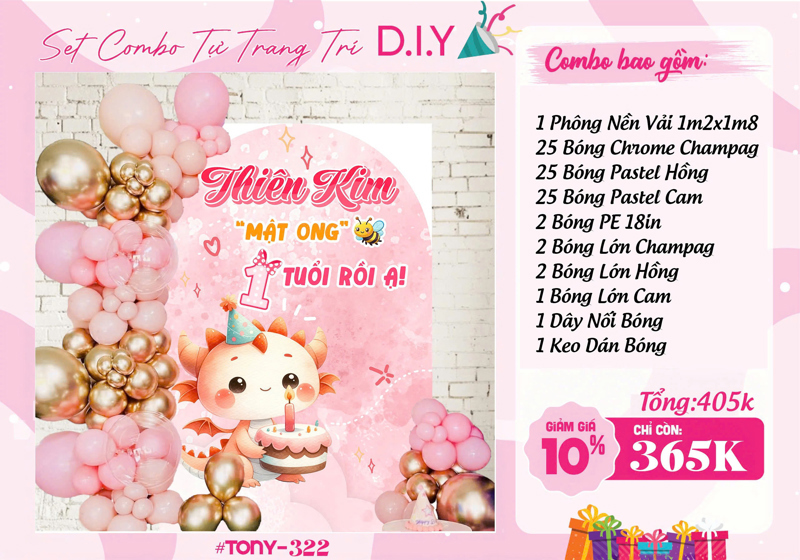 Set Trang Trí Bé Gái 322