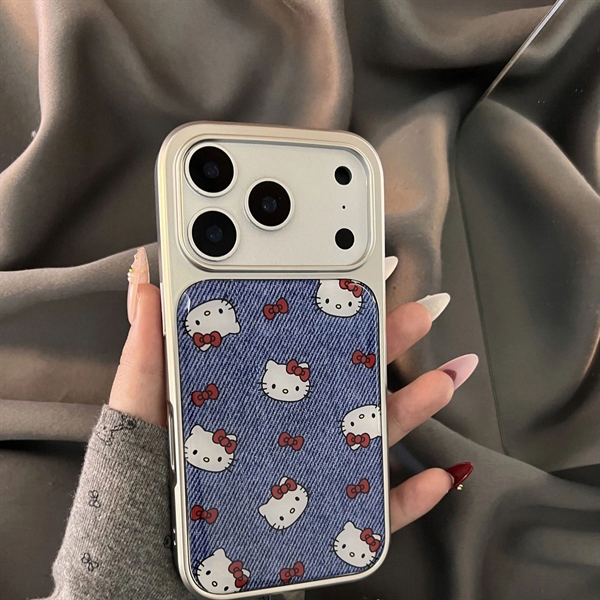 Case Xanh Kitty Trắng Nơ Đỏ - 15