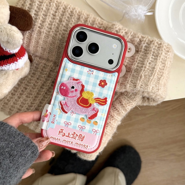 Case Caro Xanh Ngựa Hồng Rich - 17pro