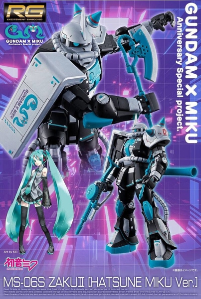 [Pre-Order] RG 1/144 MS-06S Zaku II [Hatsune Miku Ver.] - Mô hình lắp ráp Bandai