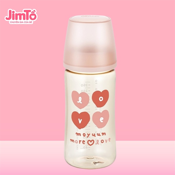 Bình sữa Moyuum Premium PPSU All in One Bottle 270ML (3M+) More Love