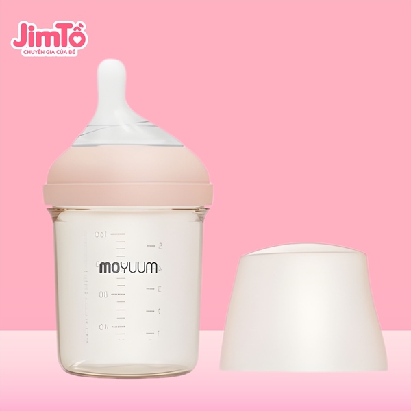 Bình sữa Moyuum PPSU Mov.aa 160ML - Mẫu we-see Trắng (kèm núm) (N)