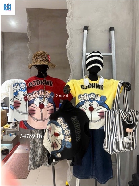 34789- Áo M.Thin Doraemon đỏ