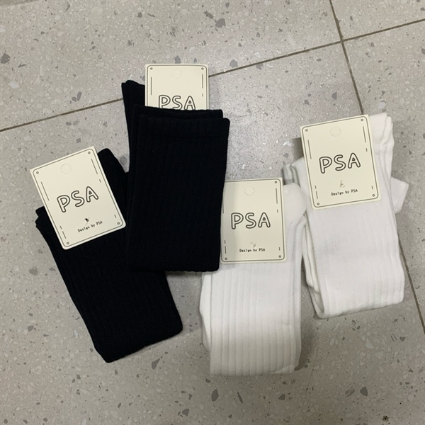 Vớ cổ cao đùi gối PSA gân to màu trơn - TẤT M111