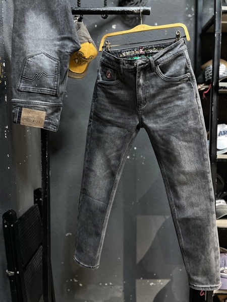 Jean Dài VIPSS26 -3K1535 Xám Đậm was lưng thêu