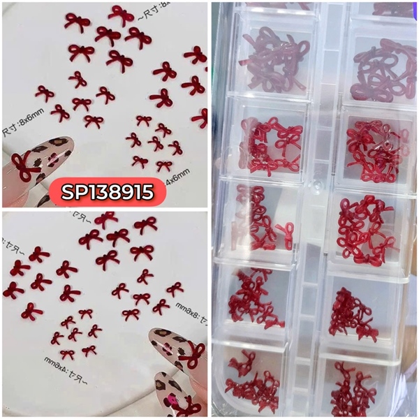 SET CHARM NƠ NHỰA 12 Ô_M01