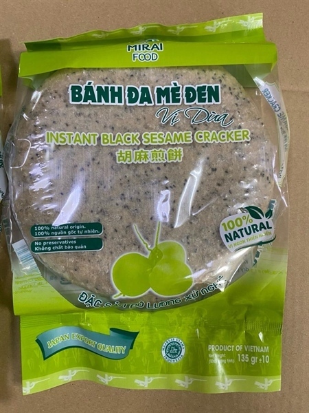 Bánh Đa Mè Đen Vị Dừa