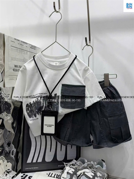 34822- Set bộ size nhí bé trai