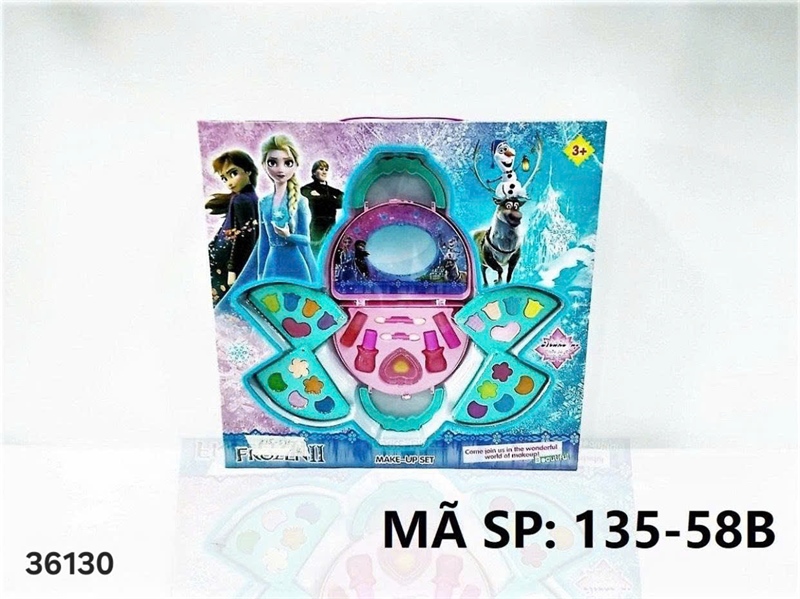 135-58B HỘP PHẤN TRANG ĐIỂM TÚI XÁCH 3 TẦNG Frozen II