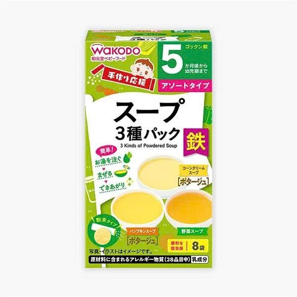 Bột ăn dặm Wakodo 5M+ Mix 3 vị rau