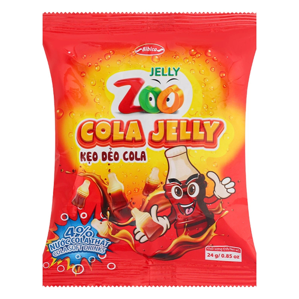 Kẹo dẻo Zoo Cola Bibica gói 24g