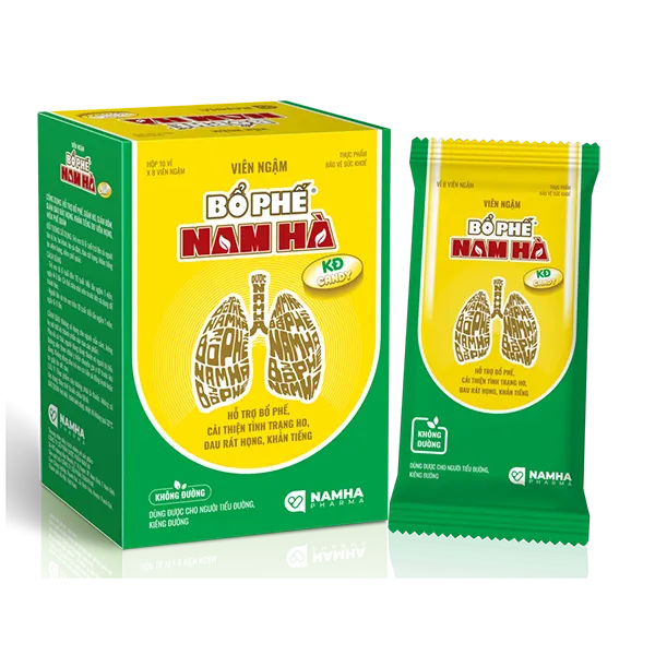 Viên ngậm bổ phế Nam Hà Candy Không đường (Hộp 10 vỉ x 8 viên) - Nam Hà