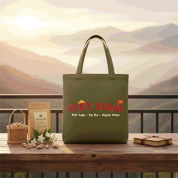 Túi vải Độc lập Xanh