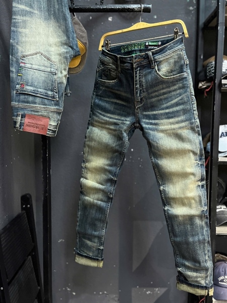 Jean Dài VIPSS26 -3K1531 Xanh was phủ dơ