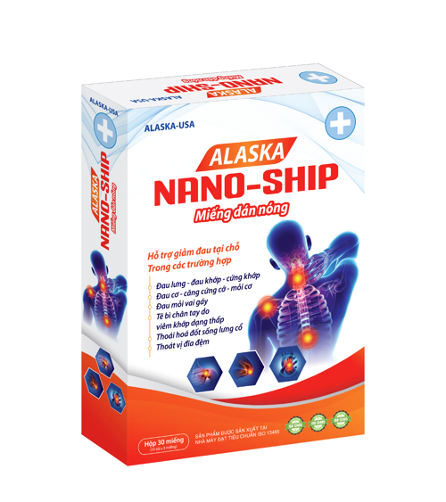 Miếng dán nóng NANO-SHIP ALASKA (Hộp 30 miếng) (Hỗ trợ giảm đau tại chỗ) - ALASKA